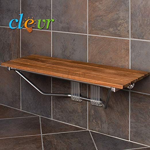 Clevr 36" Double Seat Folding Shower Bench