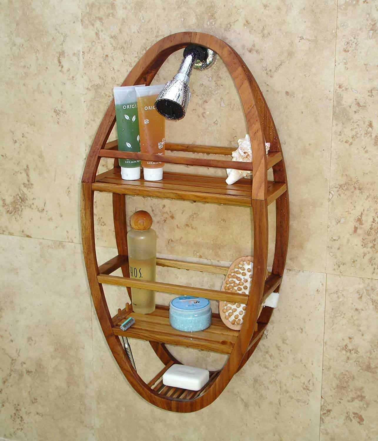 Using Teak Shower Caddy to store your daily use shower products - Best 