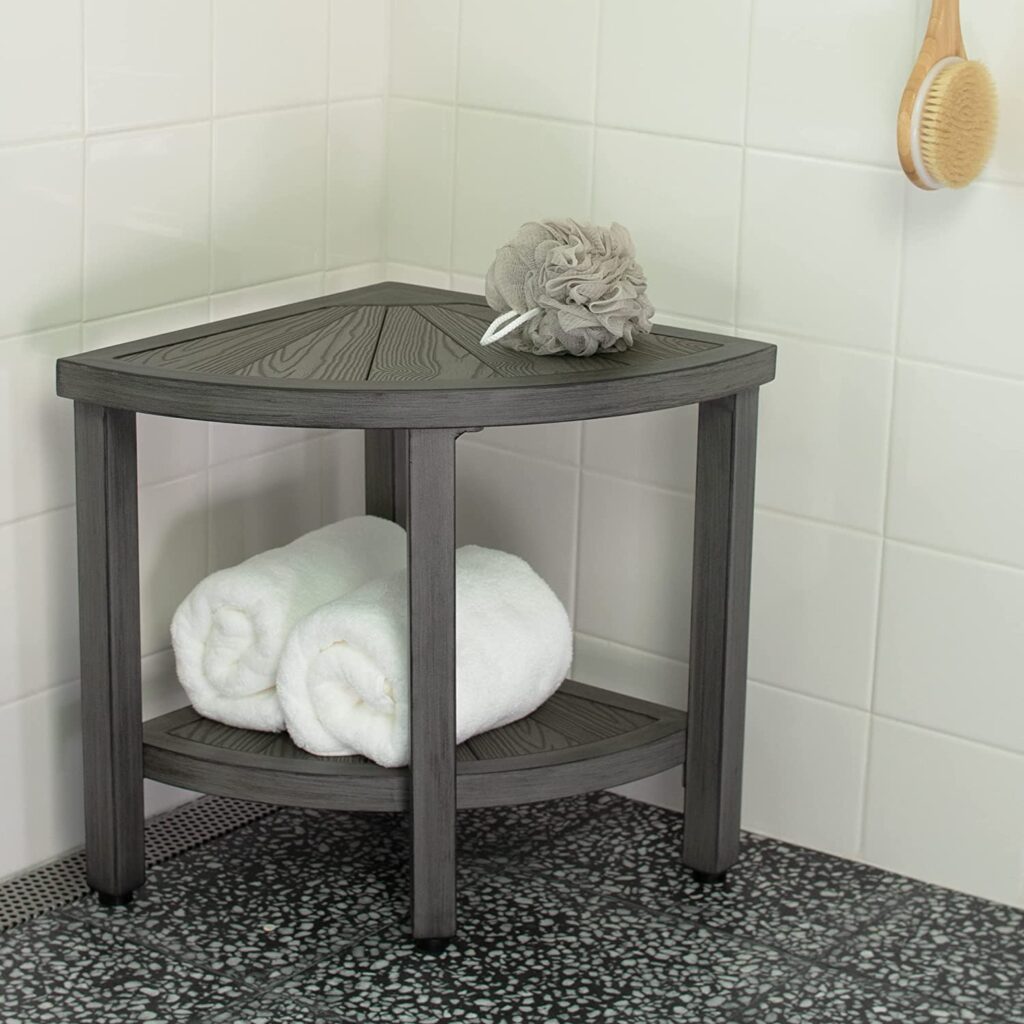 Teak Corner Shower Seat for your bathroom Best Teak Shower furniture